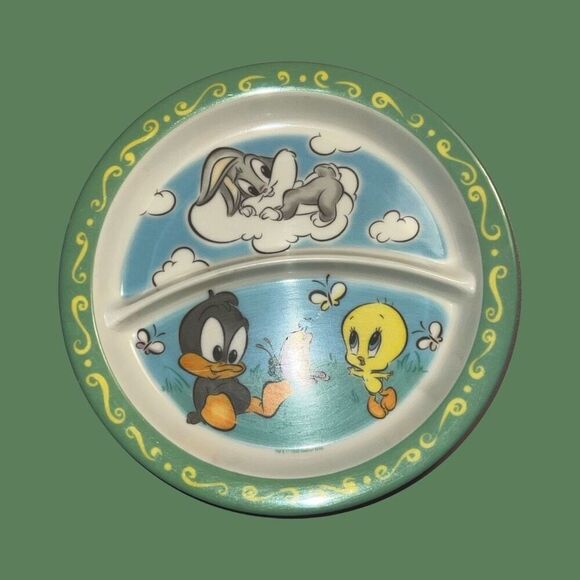 Vintage 1992 Looney Tunes Babies Collectible Dinner Plate Bugs Daffy Tweety - Picture 1 of 4